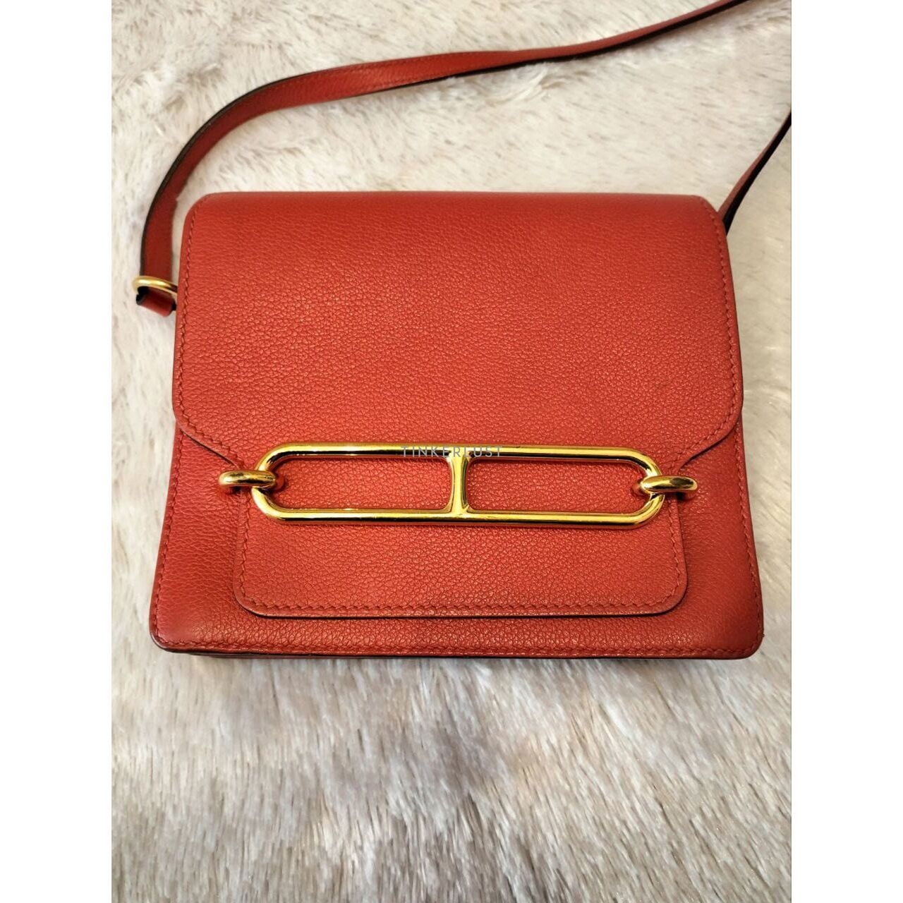 Hermes Roulis 18 in Rouge Grenat GHW X Sling Bag