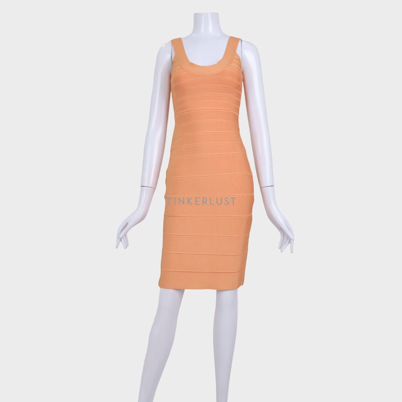 Herve Leger Orange Mini Dress