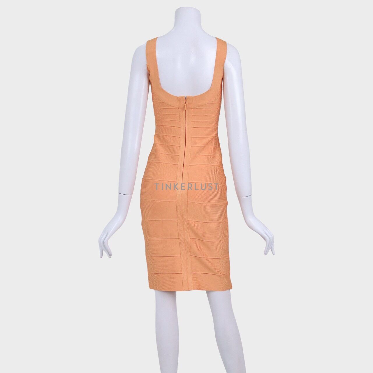 Herve Leger Orange Mini Dress