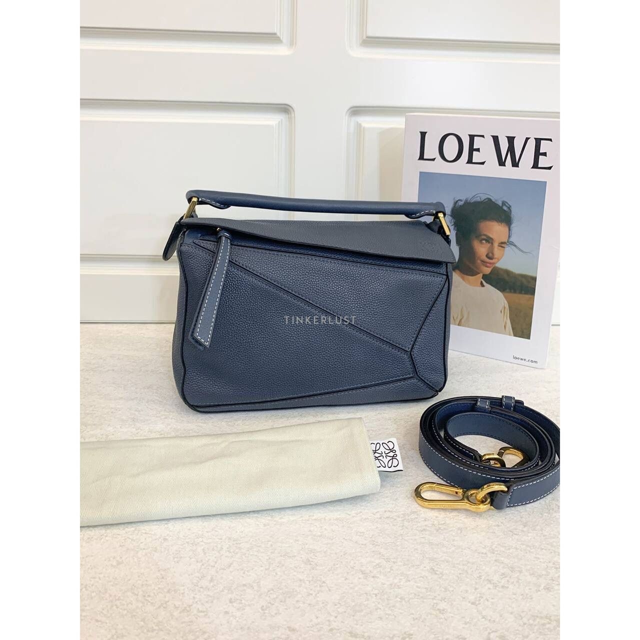 Loewe Puzzle Small Blue Jeans 2018 Satchel Bag