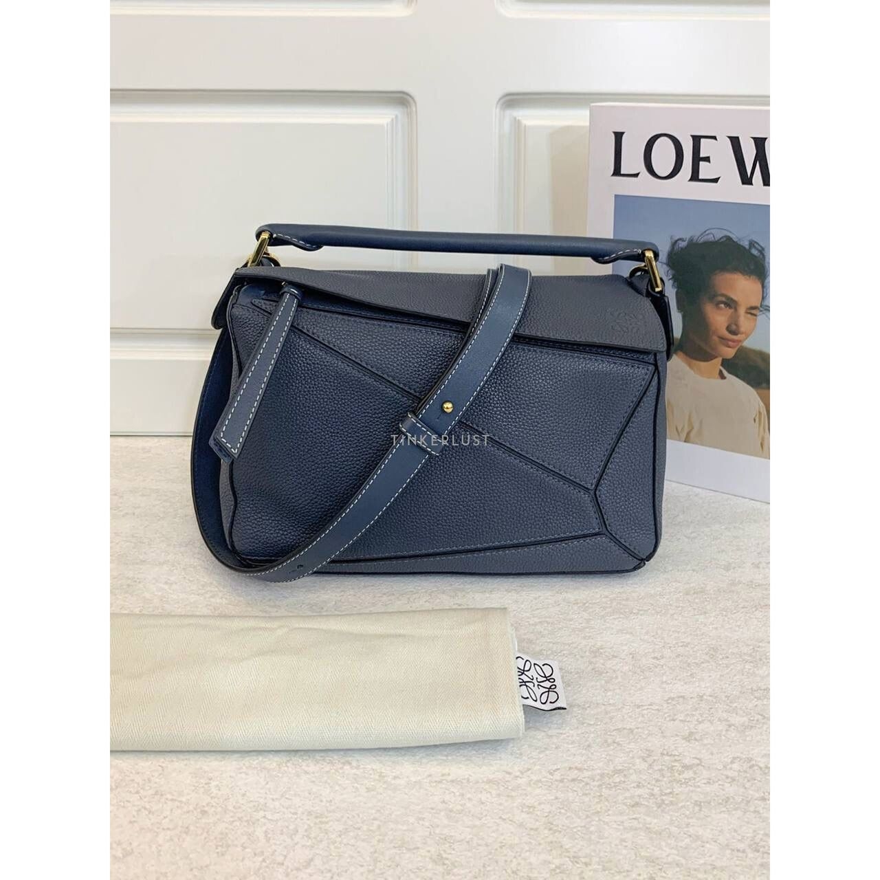 Loewe Puzzle Small Blue Jeans 2018 Satchel Bag