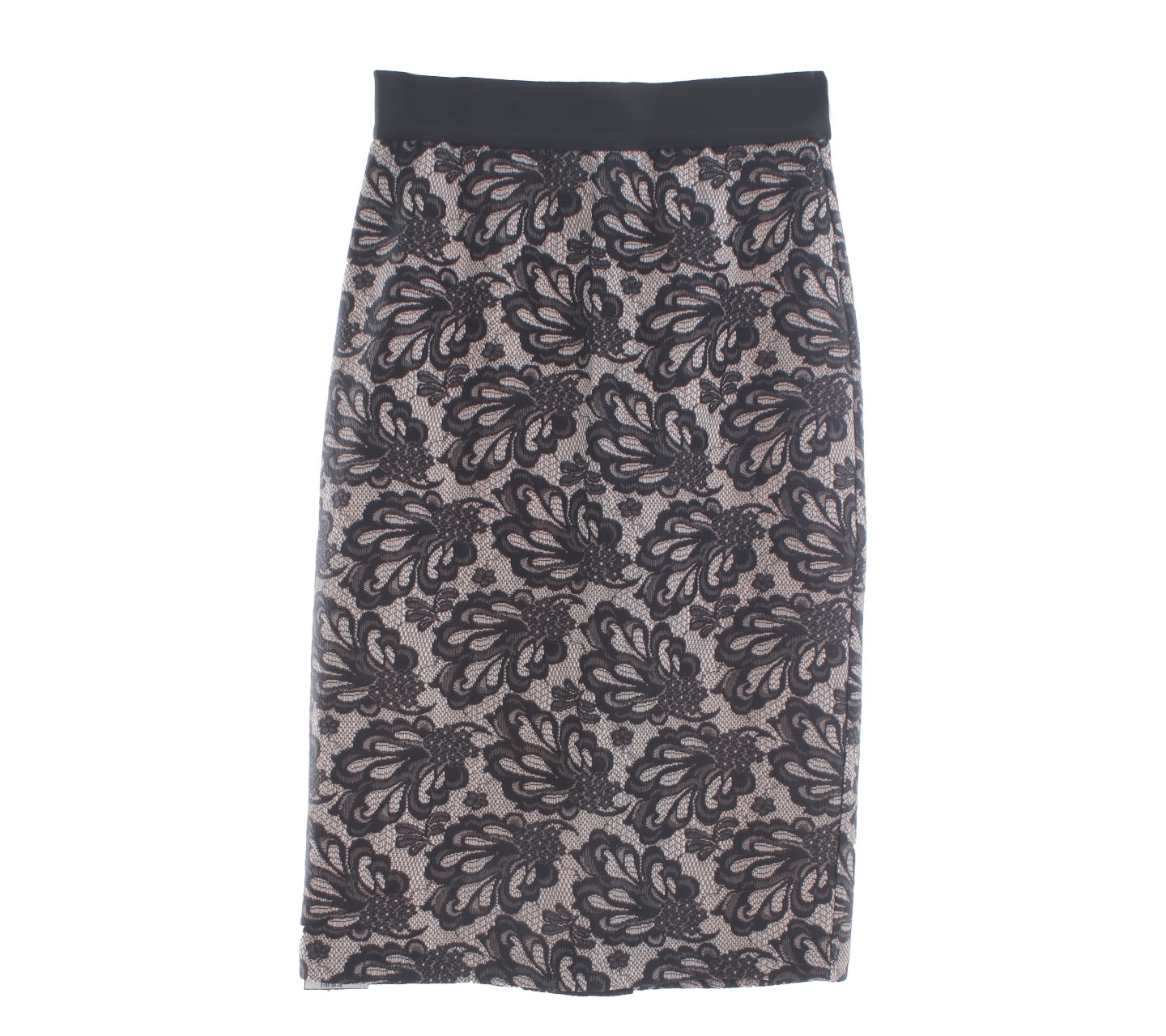 Coast Black & Cream Midi Skirt