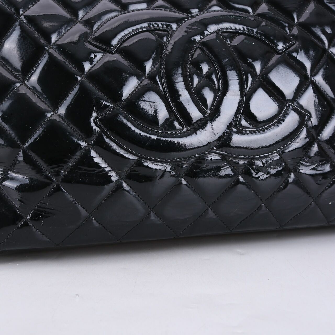 Chanel Black Patent GST Tote Bag