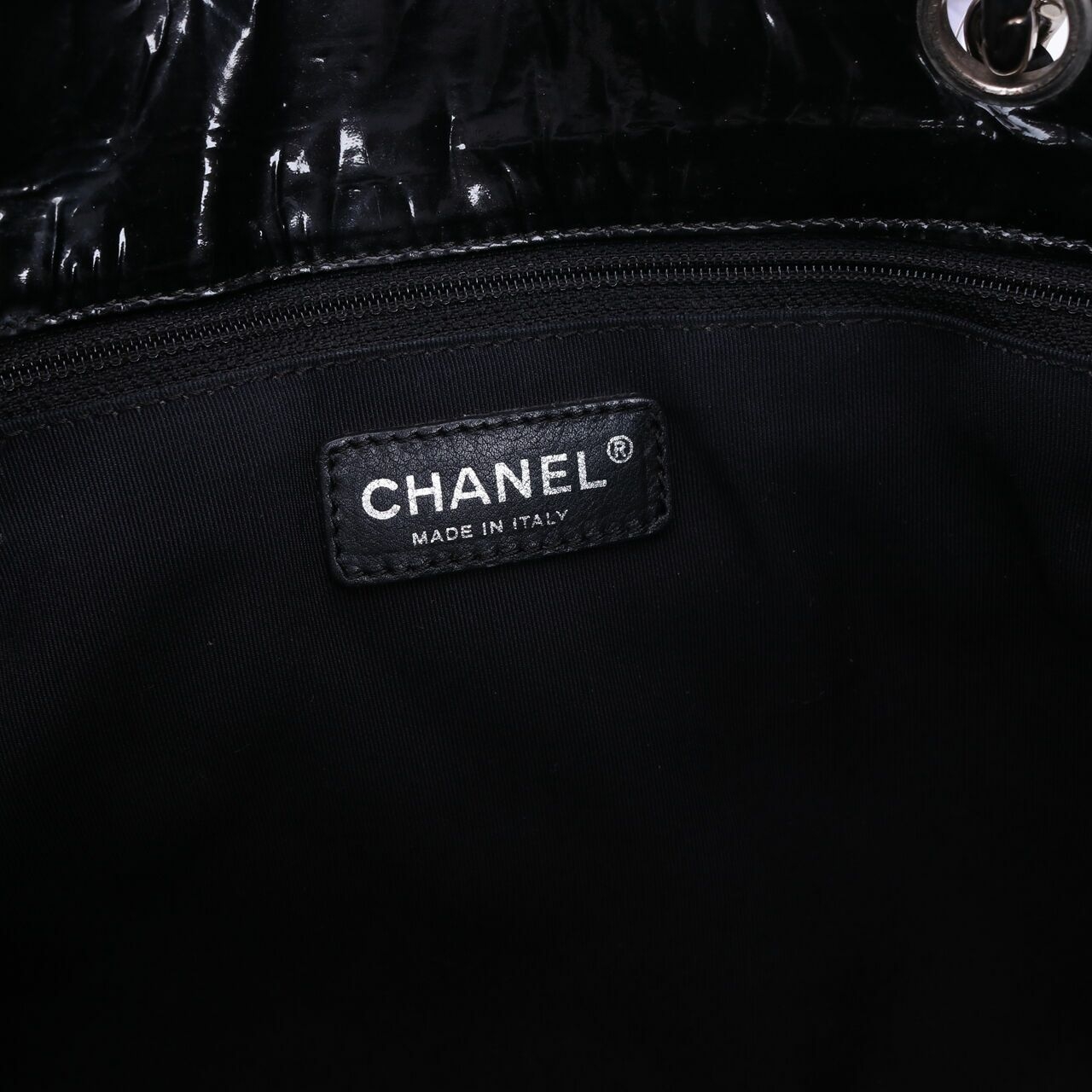 Chanel Black Patent GST Tote Bag