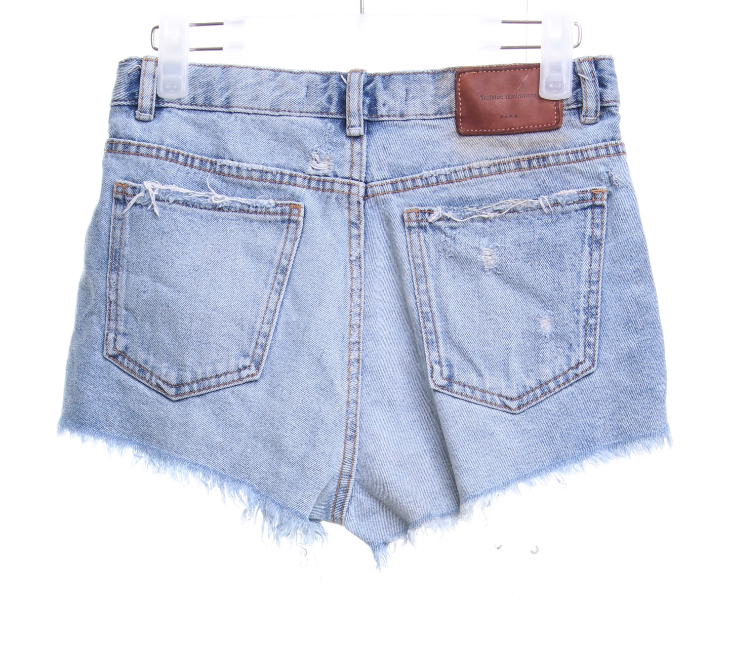 Zara Blue Ripped Denim Short Pants