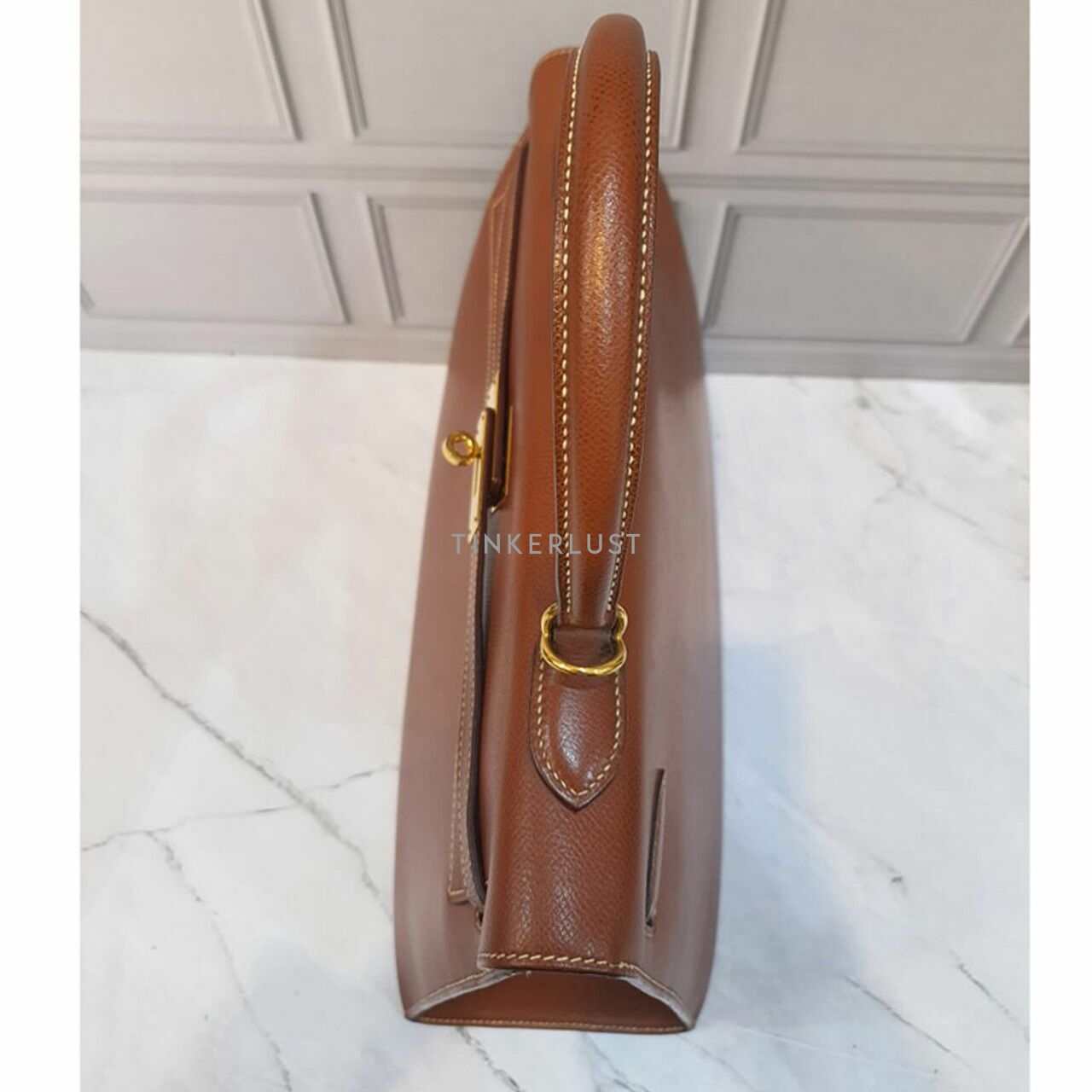 Hermes Kelly 35 Gold Epsom Leather #G GHW Handbag