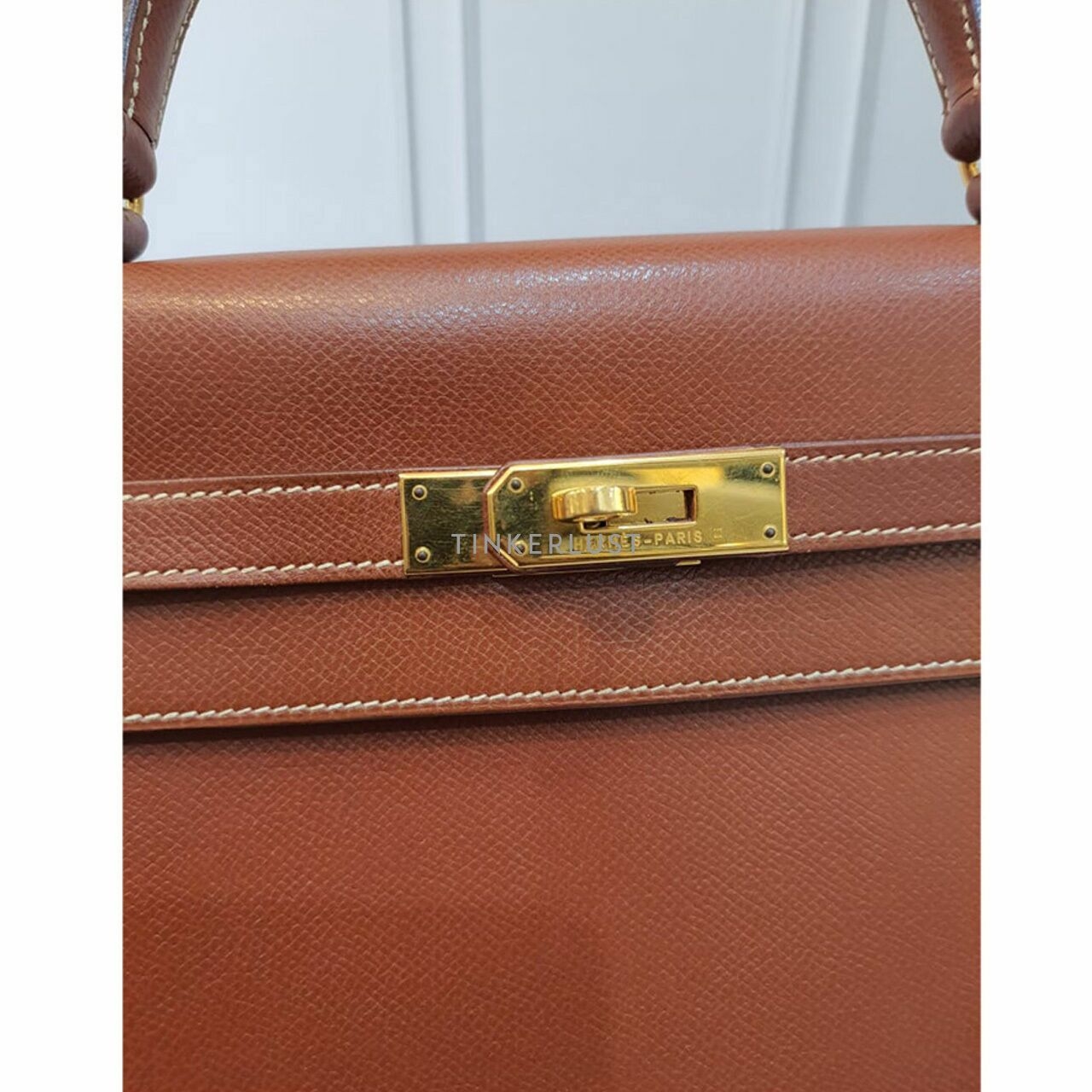 Hermes Kelly 35 Gold Epsom Leather #G GHW Handbag