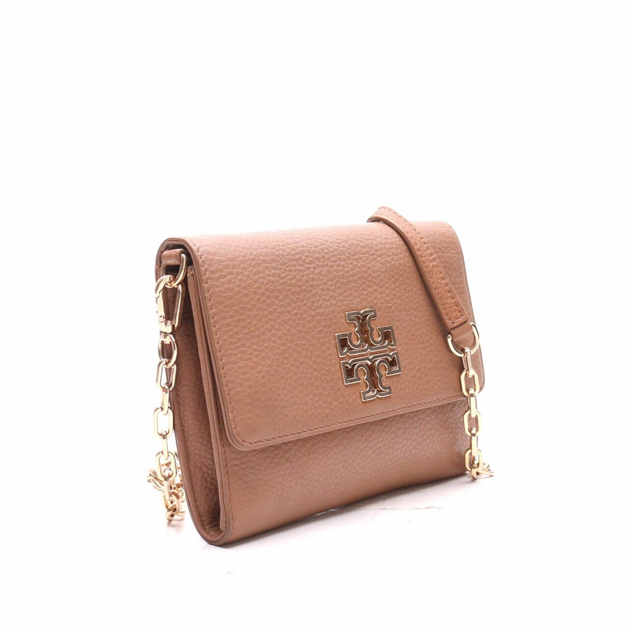 Tory Burch Brown Wallet on Chain Sling Bag