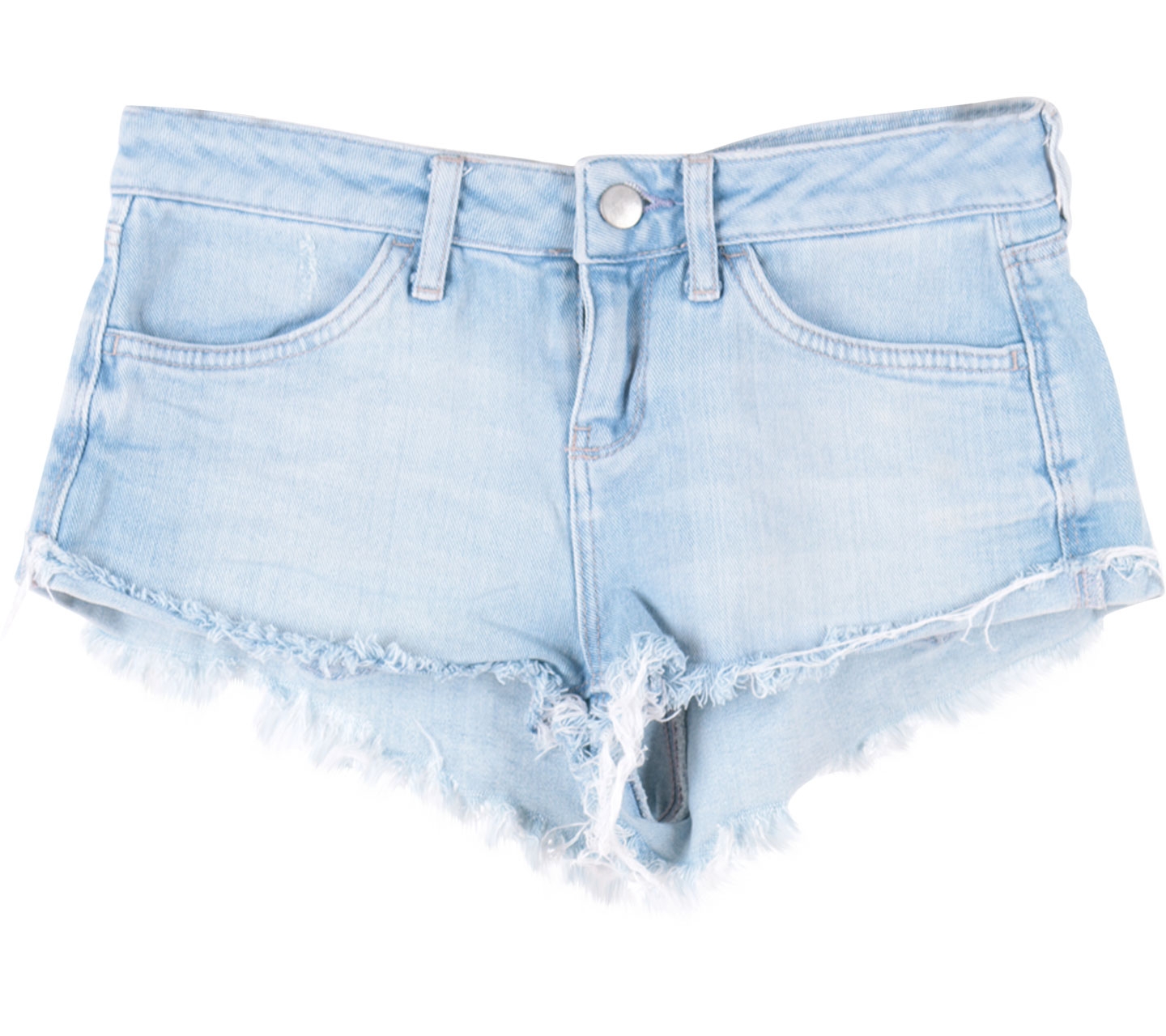 Topshop Blue Wash Ripped Short Pants