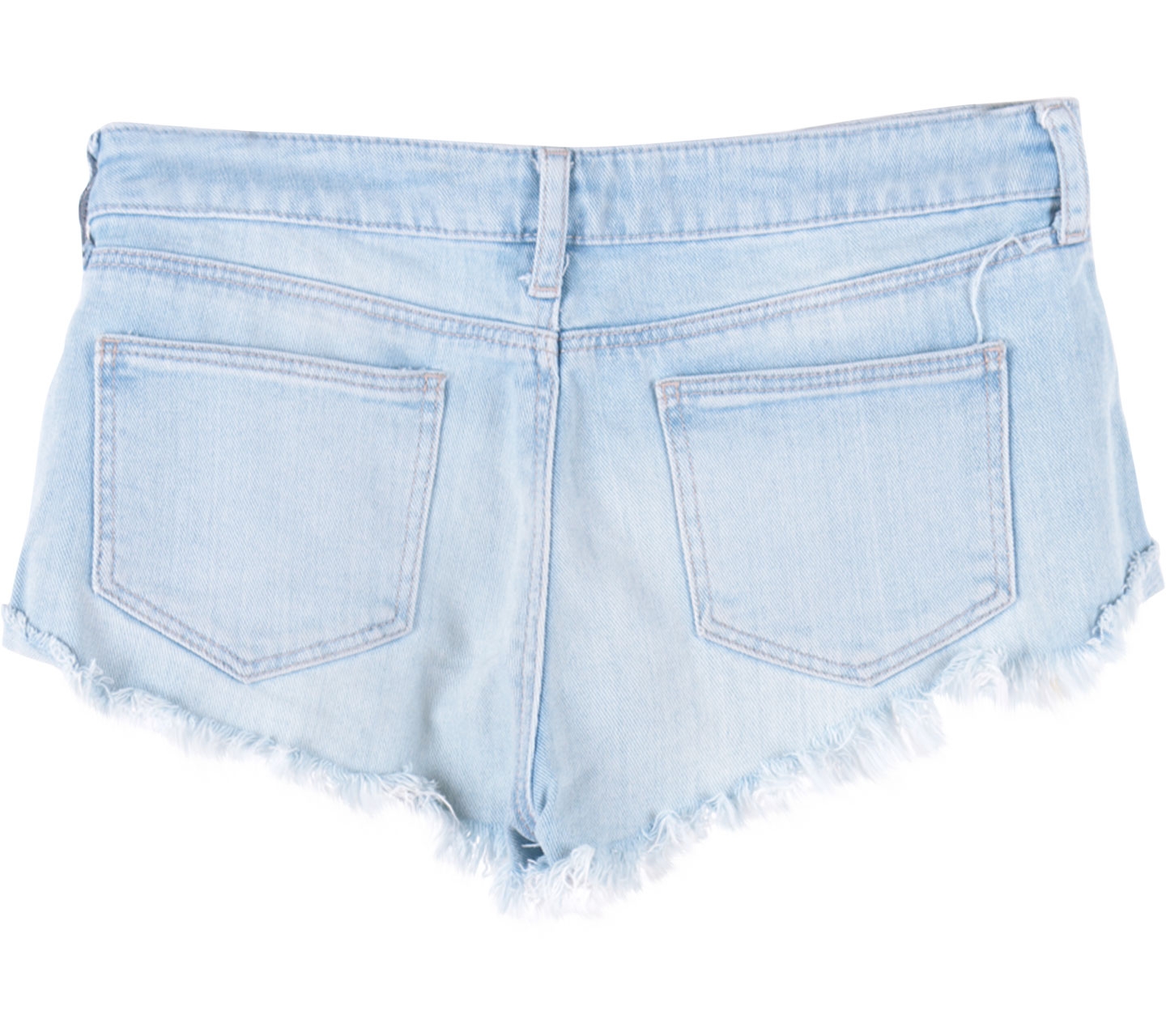 Topshop Blue Wash Ripped Short Pants