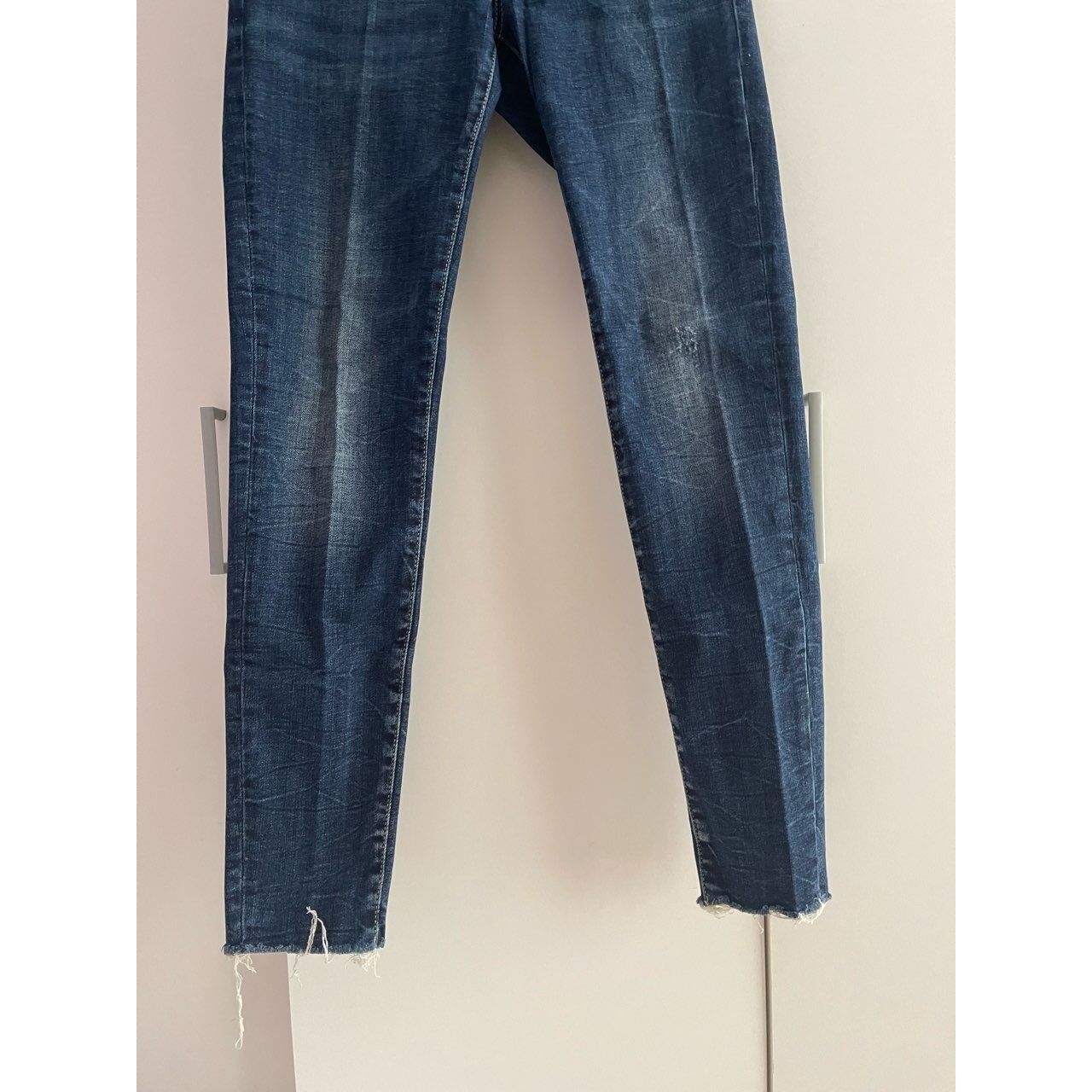 Stradivarius Dark Blue Regular High Waist Jeans Long Pants