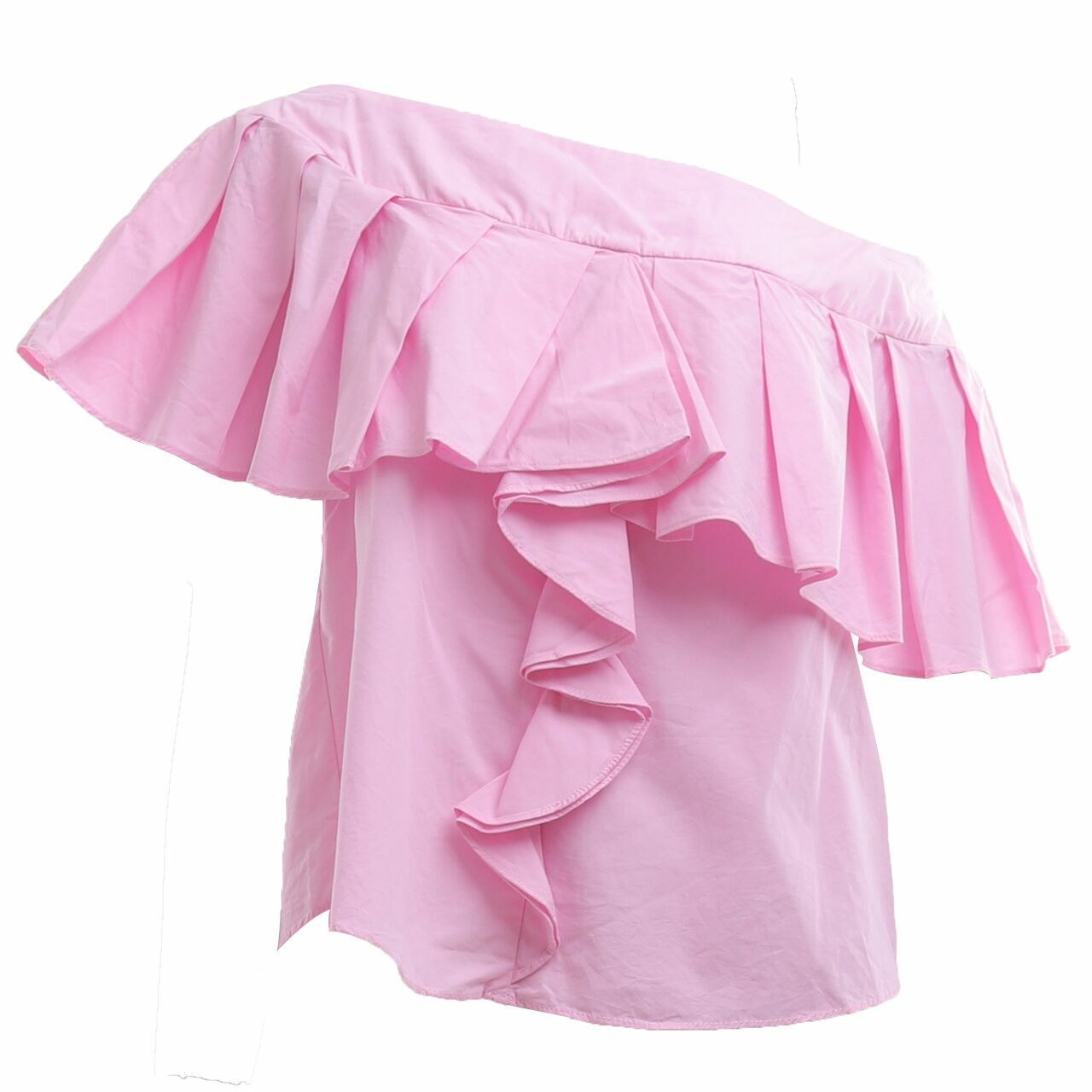 Zara Pink Ruffle Blouse