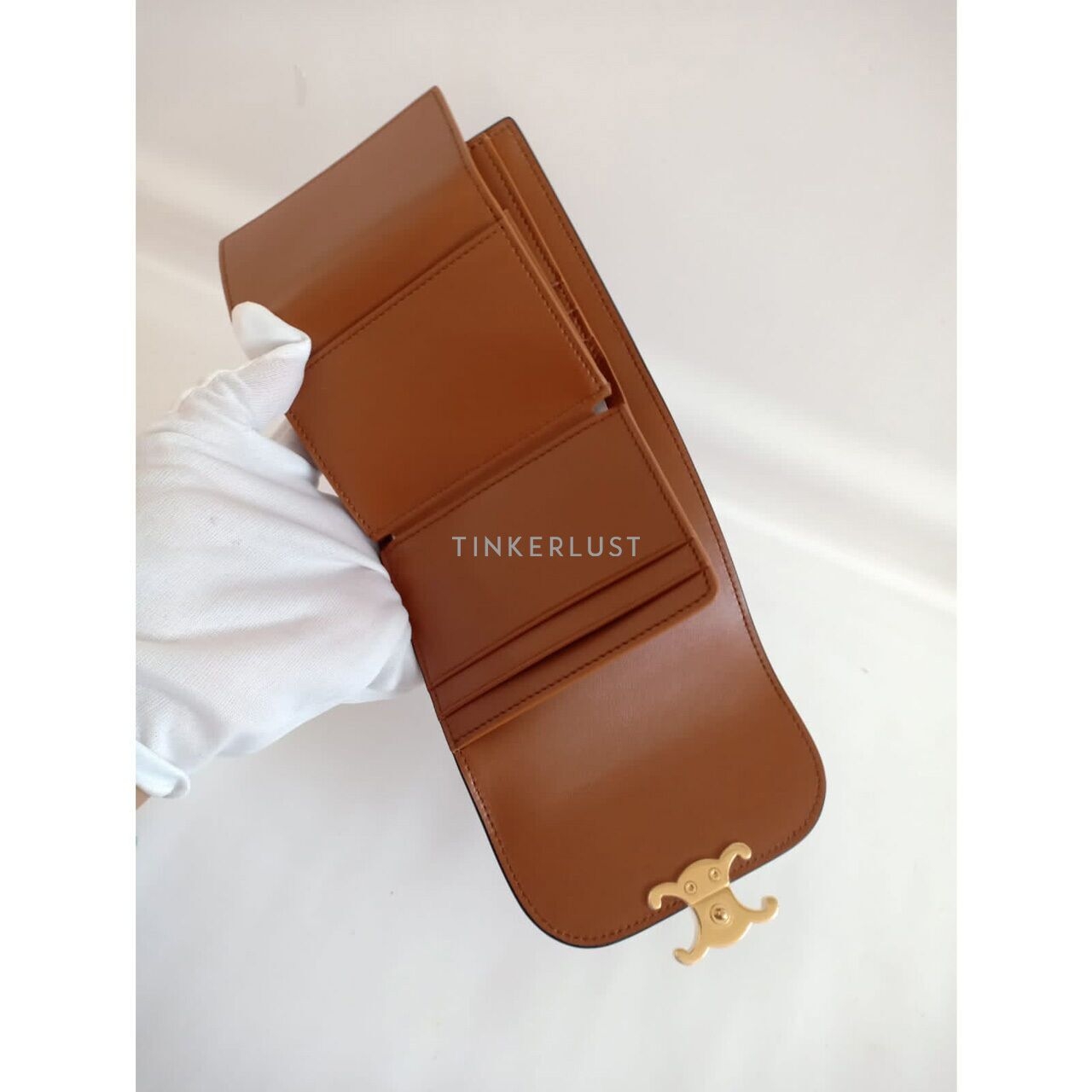 Celine Tan Small Flap Wallet 