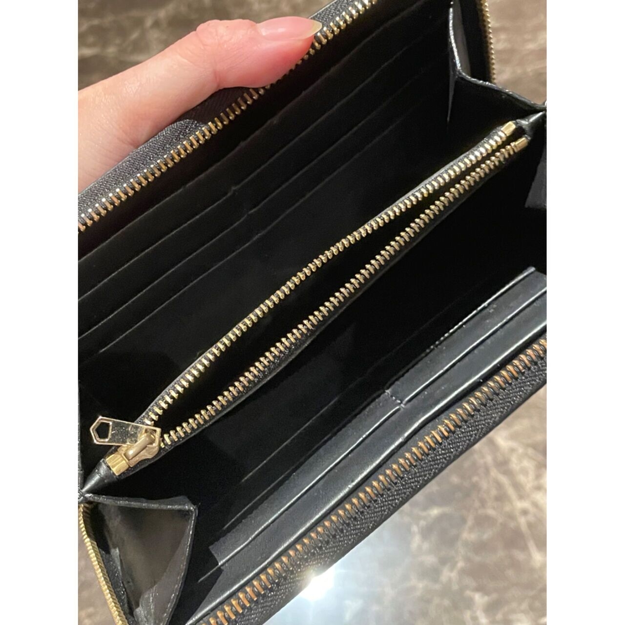 Givenchy Black Zip Around Wallet