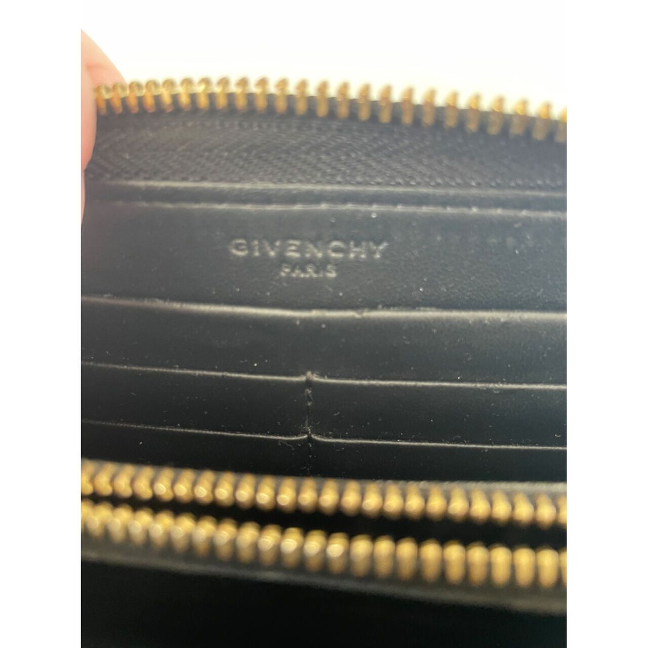 Givenchy Black Zip Around Wallet