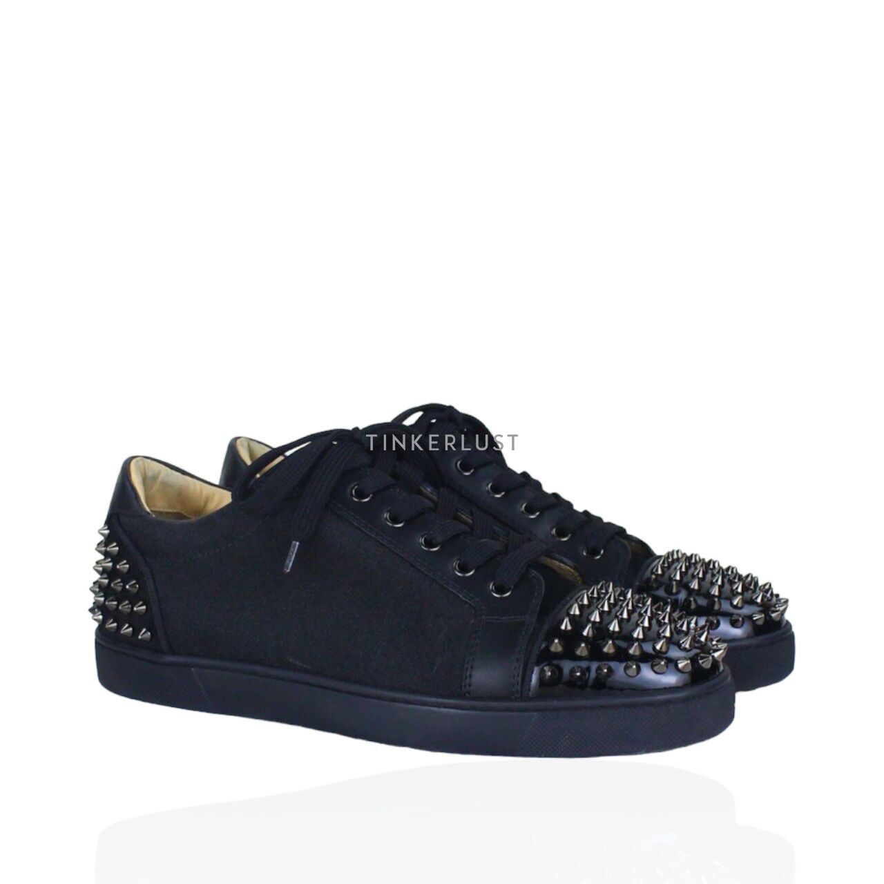 Christian Louboutin Junior Spikes Glitter Sneakers