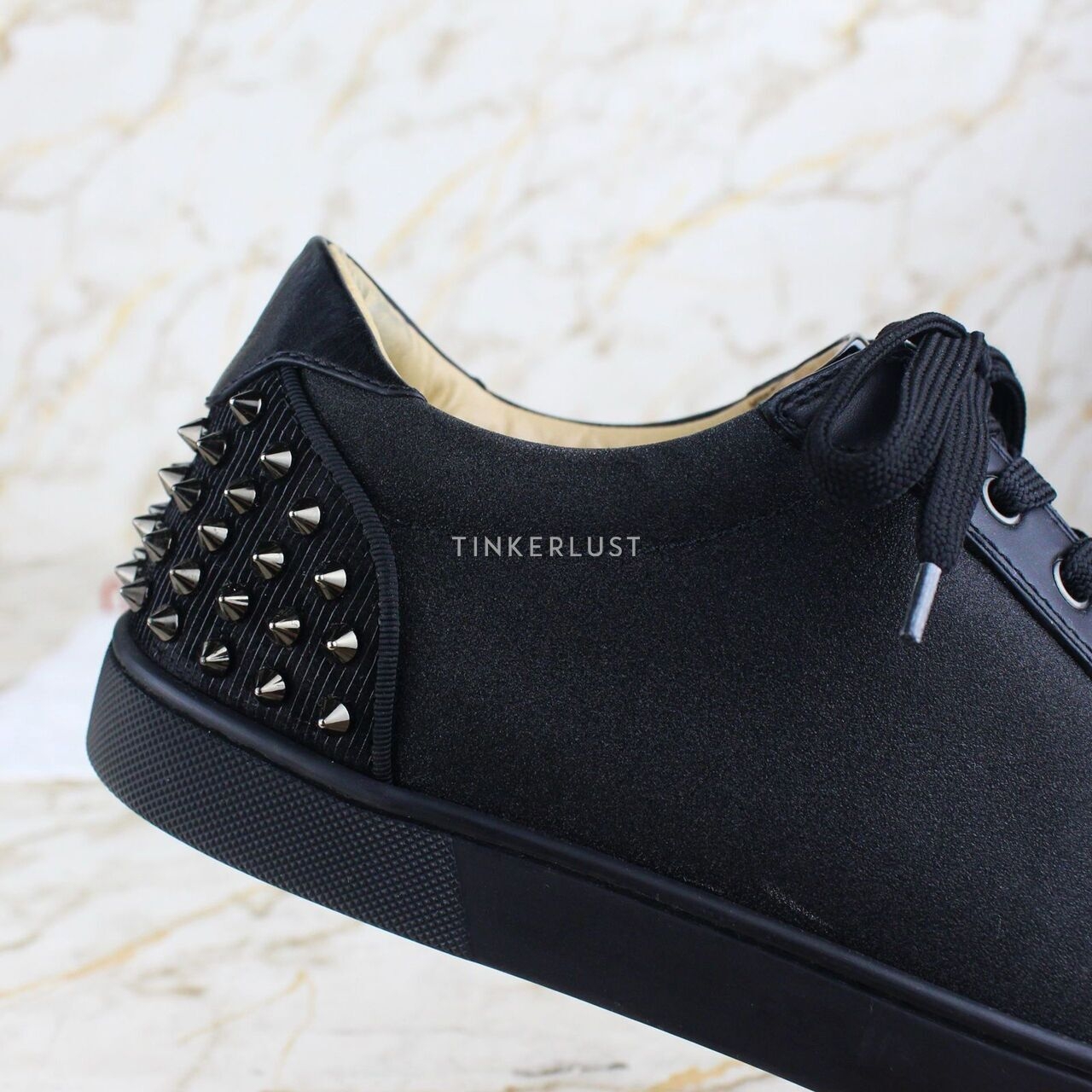 Christian Louboutin Junior Spikes Glitter Sneakers