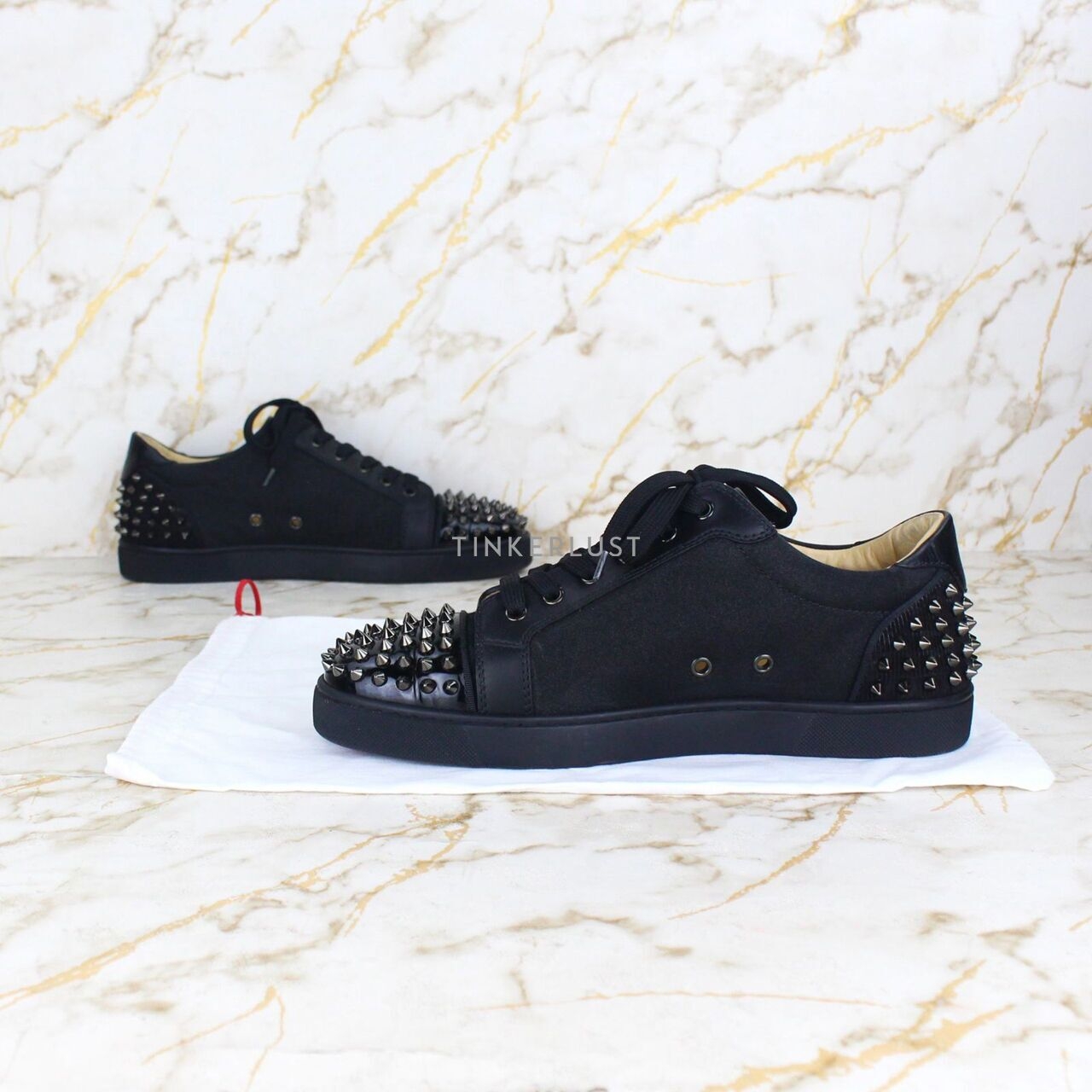 Christian Louboutin Junior Spikes Glitter Sneakers