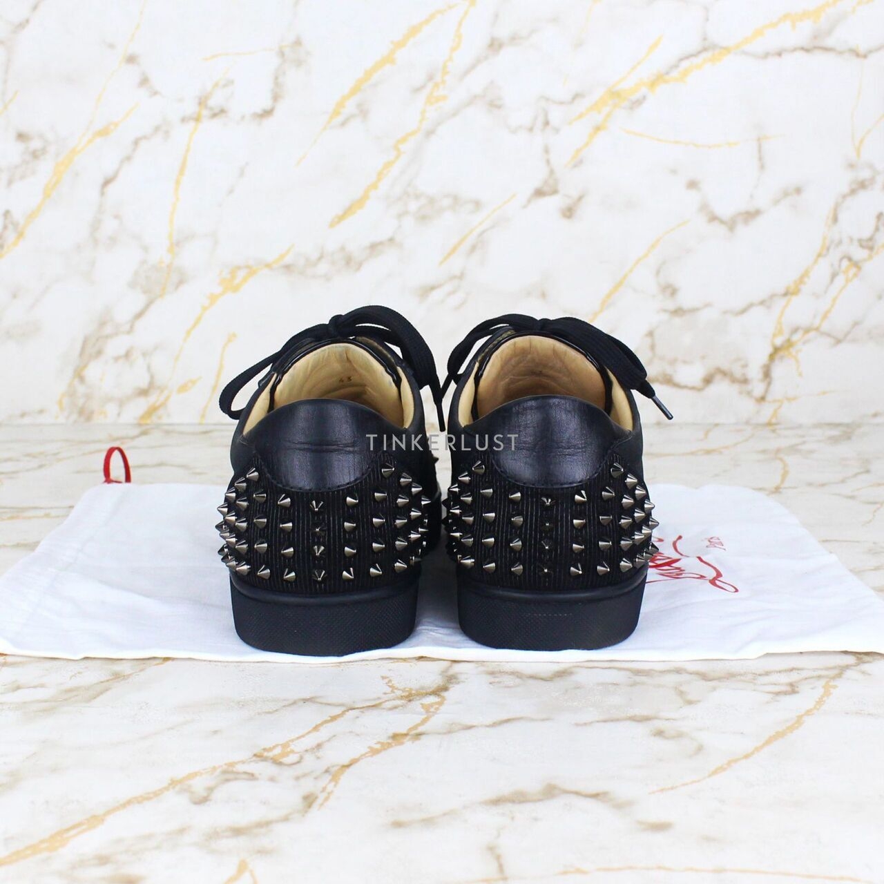 Christian Louboutin Junior Spikes Glitter Sneakers