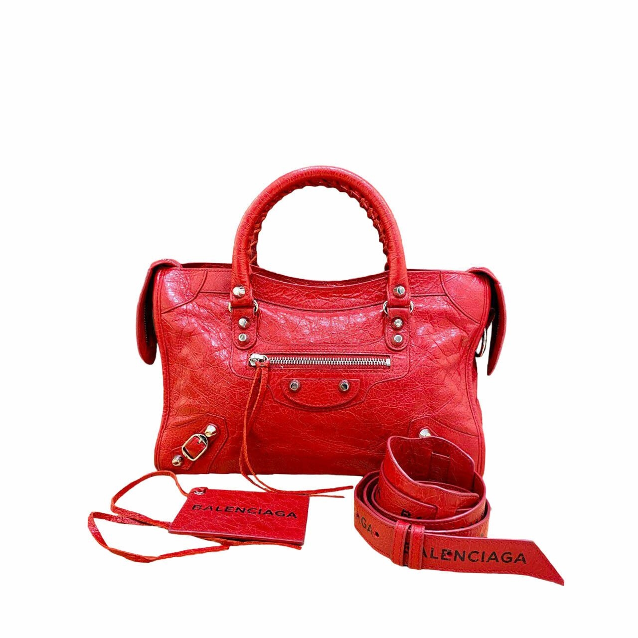 Balenciaga City Classic Small Red SHW 2018 Satchel