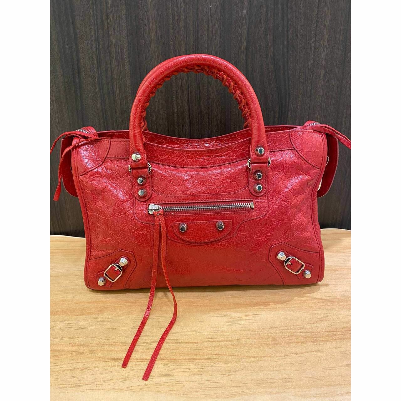 Balenciaga City Classic Small Red SHW 2018 Satchel