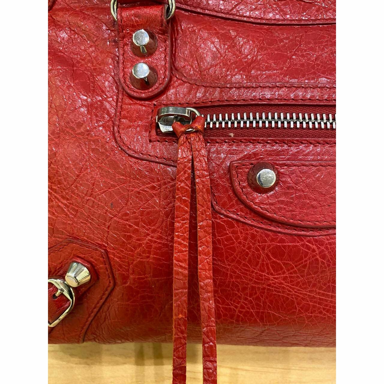 Balenciaga City Classic Small Red SHW 2018 Satchel