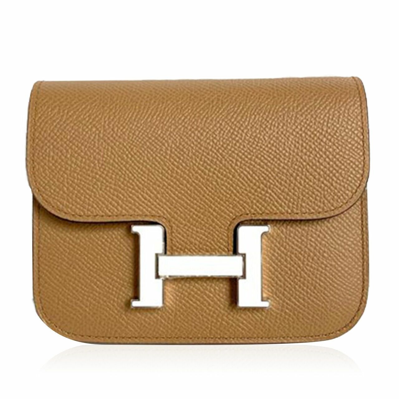 Hermes Constance Slim Epsom Chai Nata Enamel Buckle #U Sling Bag