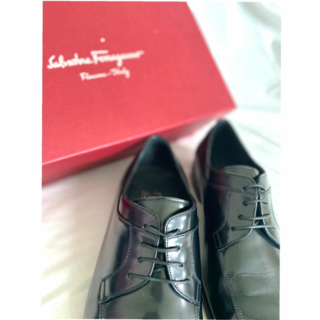 Salvatore Ferragamo Black Oxfords Derby Men Shoes