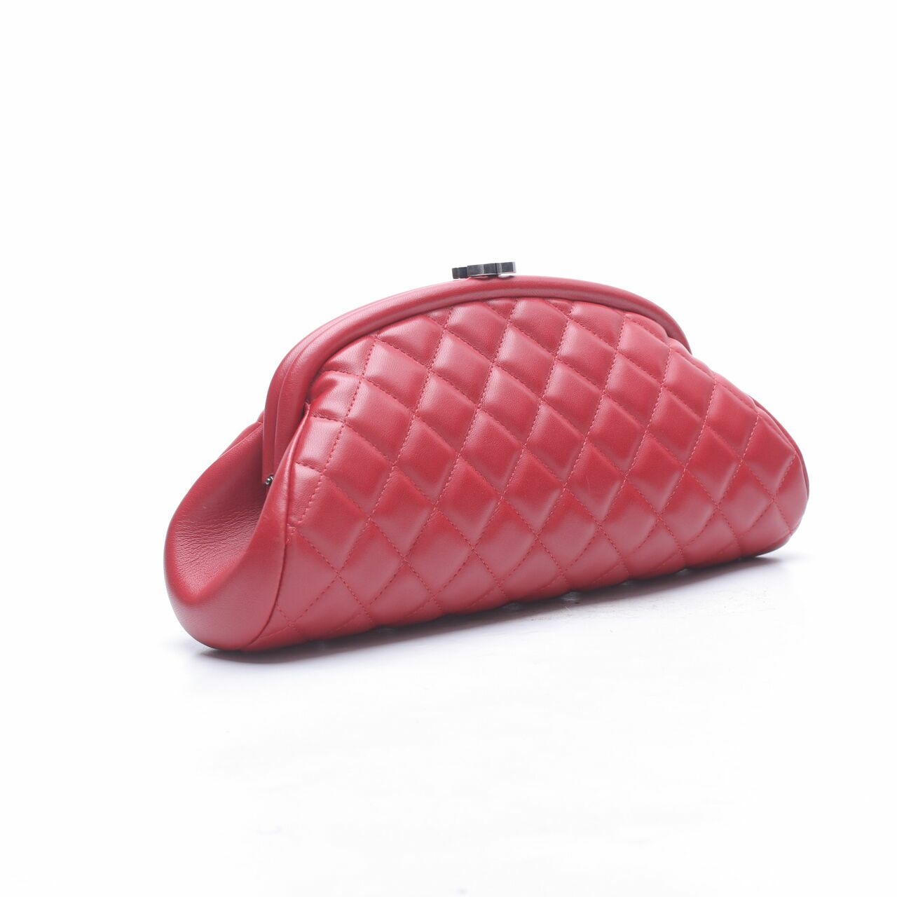 Chanel Red Classic Timeless Red Clutch