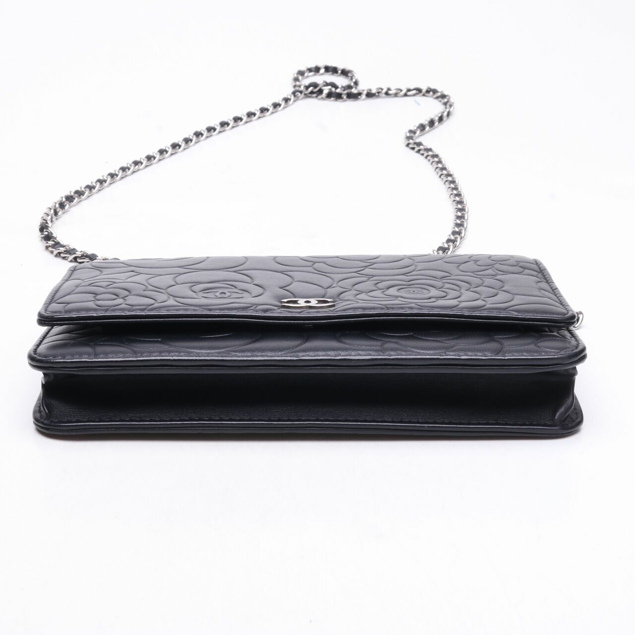 Chanel Lambskin Camelia Wallet On Chain SHW