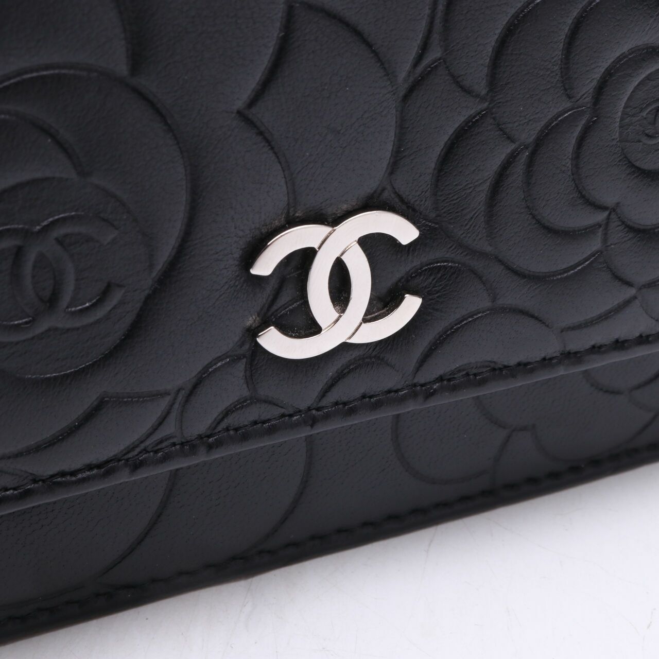 Chanel Lambskin Camelia Wallet On Chain SHW