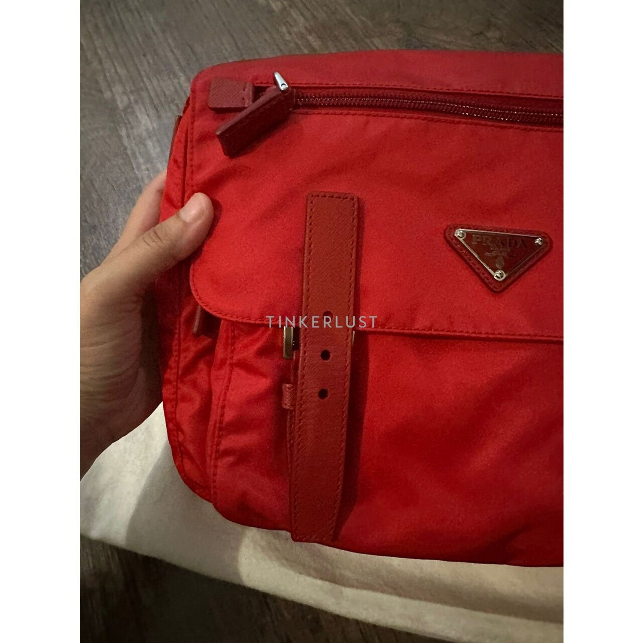 Prada Red Tessuto Rosso Sling Bag