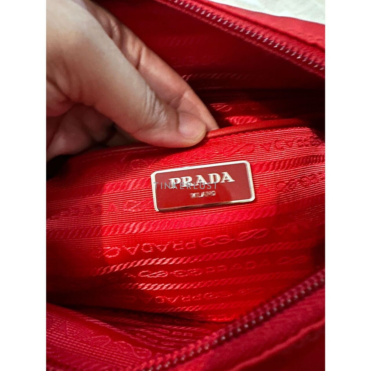 Prada Red Tessuto Rosso Sling Bag