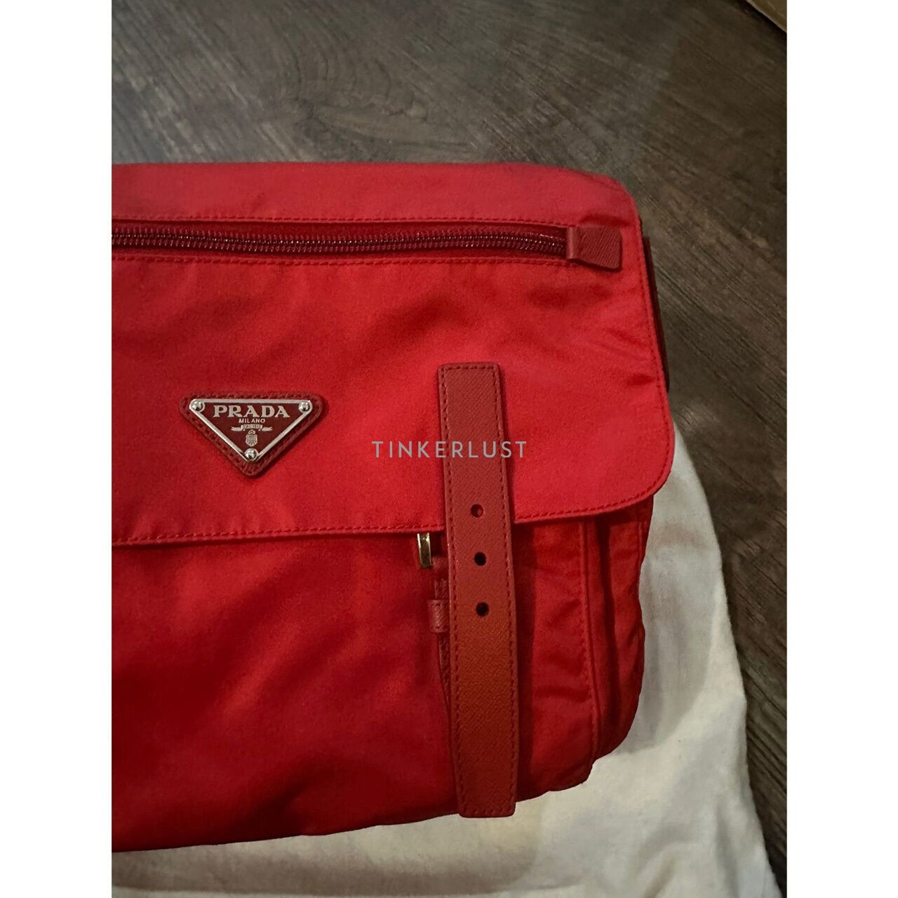 Prada Red Tessuto Rosso Sling Bag