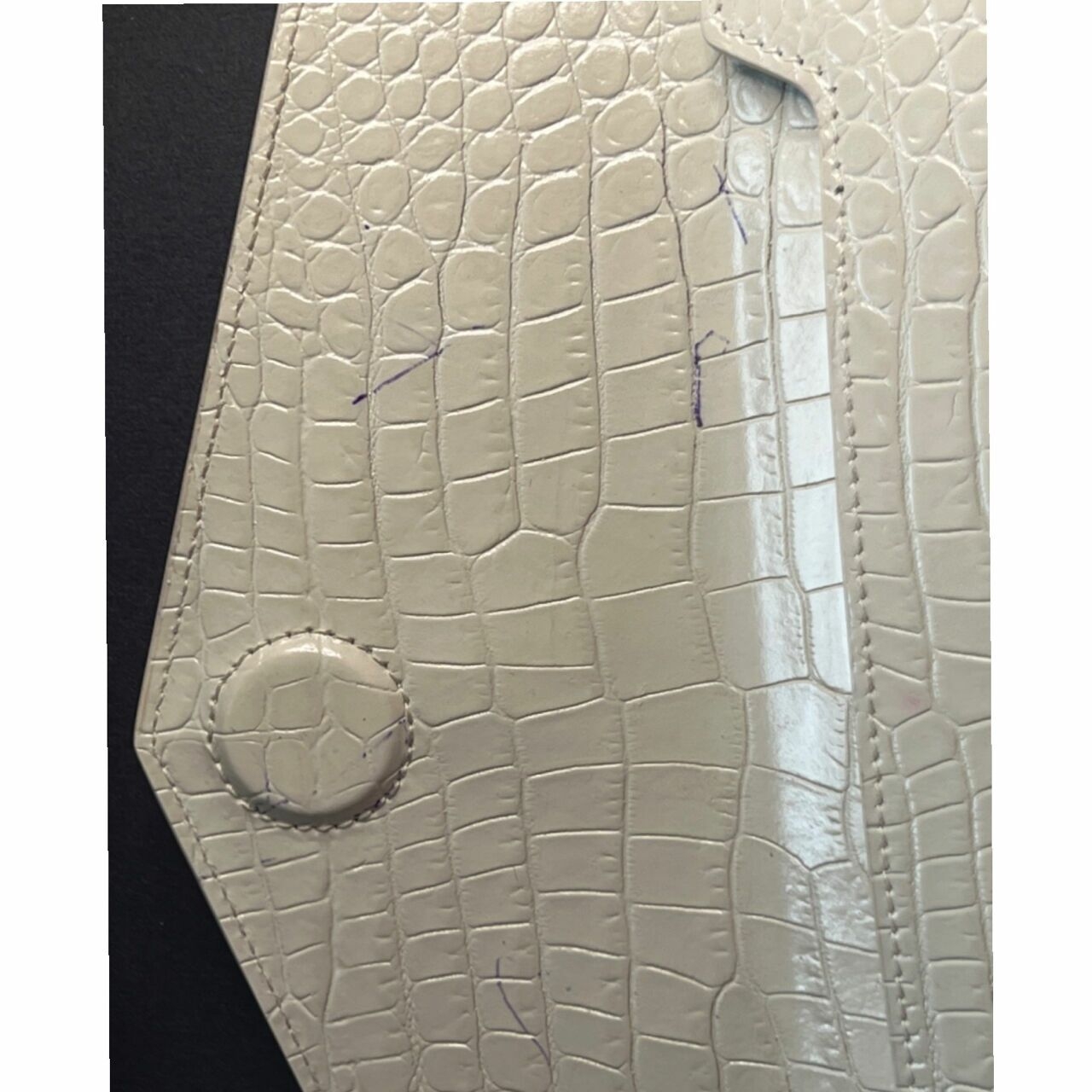 Saint Laurent Uptown Baby Pouch Shiny Croco Embossed