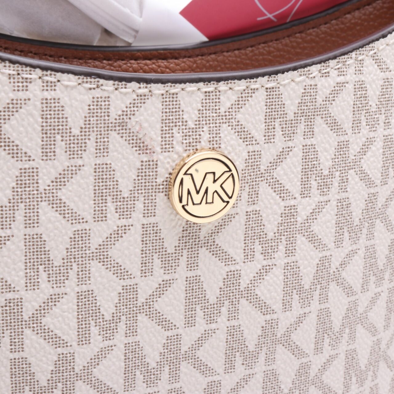 Michael Kors Briley Small Logo Messenger Bag Vanilla Sling Bag