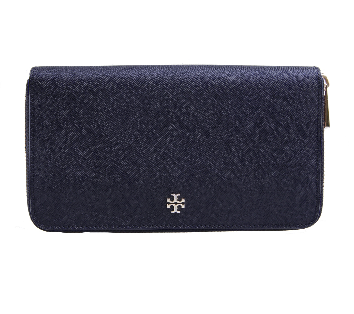 Tory Burch Black Robinson Zip Continental Wallet