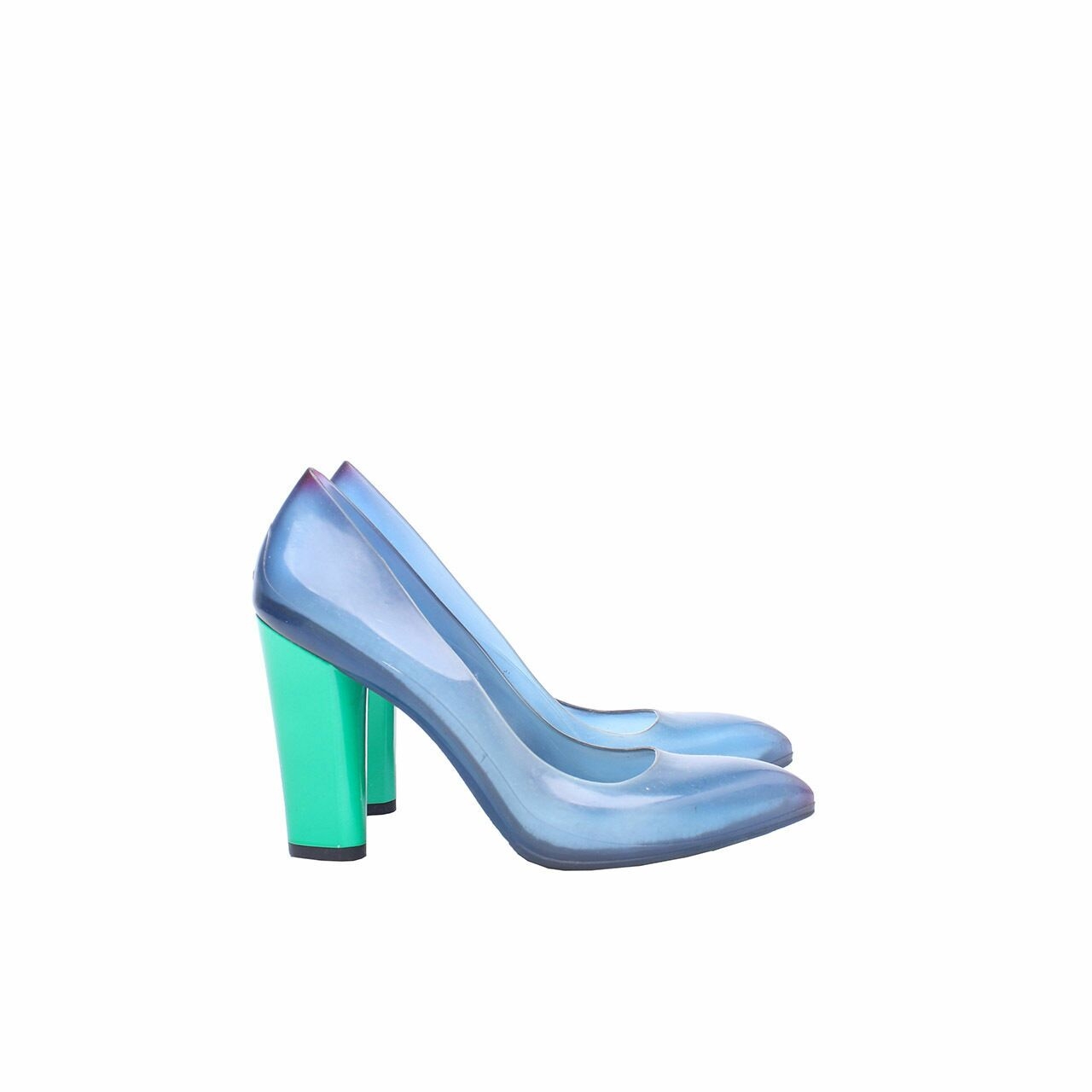 Furla Ocean Blue  Pump Block Heels