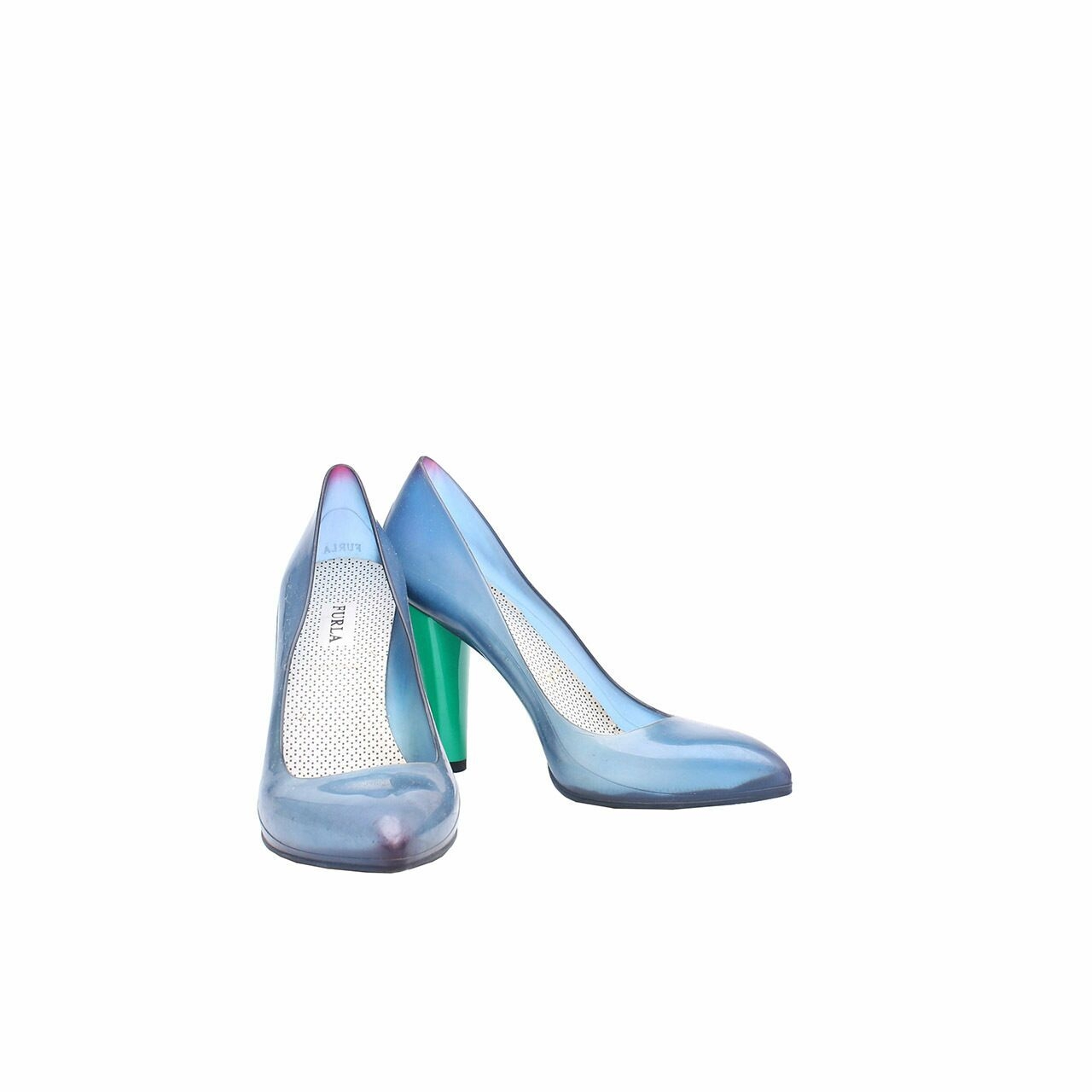 Furla Ocean Blue  Pump Block Heels