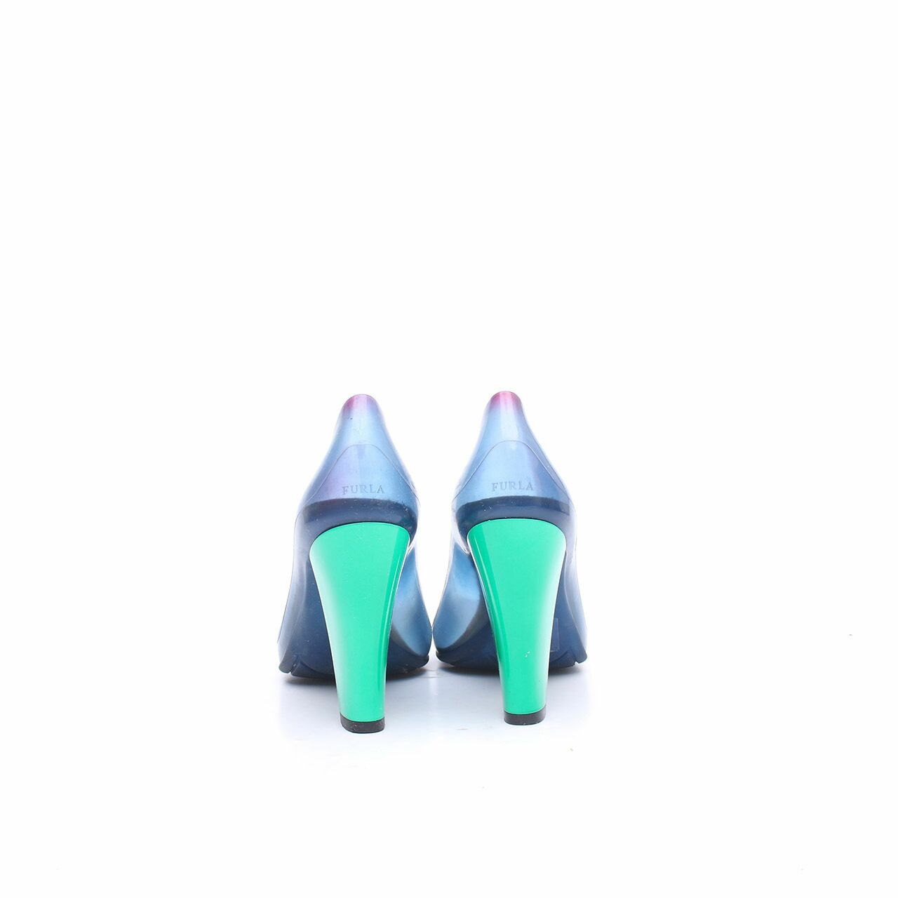 Furla Ocean Blue  Pump Block Heels