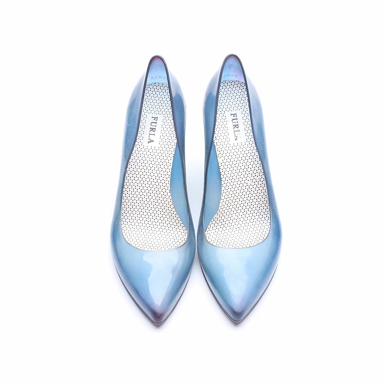 Furla Ocean Blue  Pump Block Heels