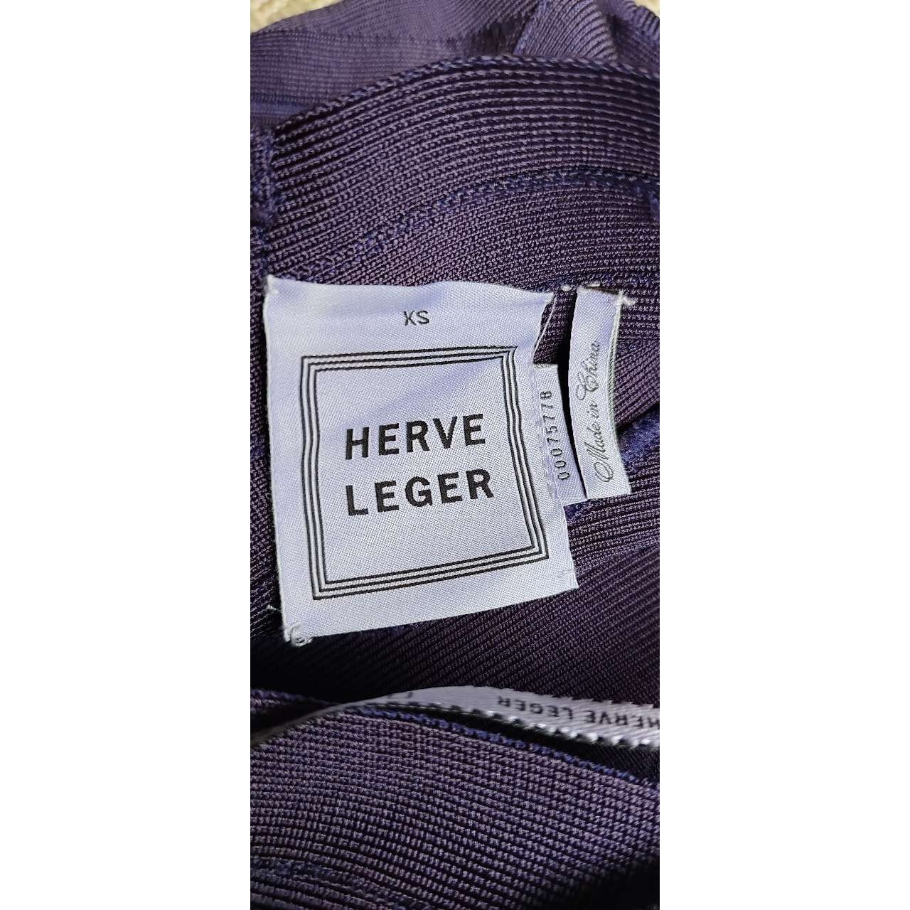 Herve Leger Purple Mini Dress