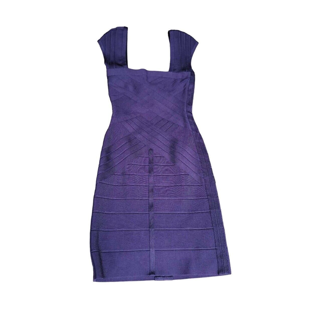 Herve Leger Purple Mini Dress