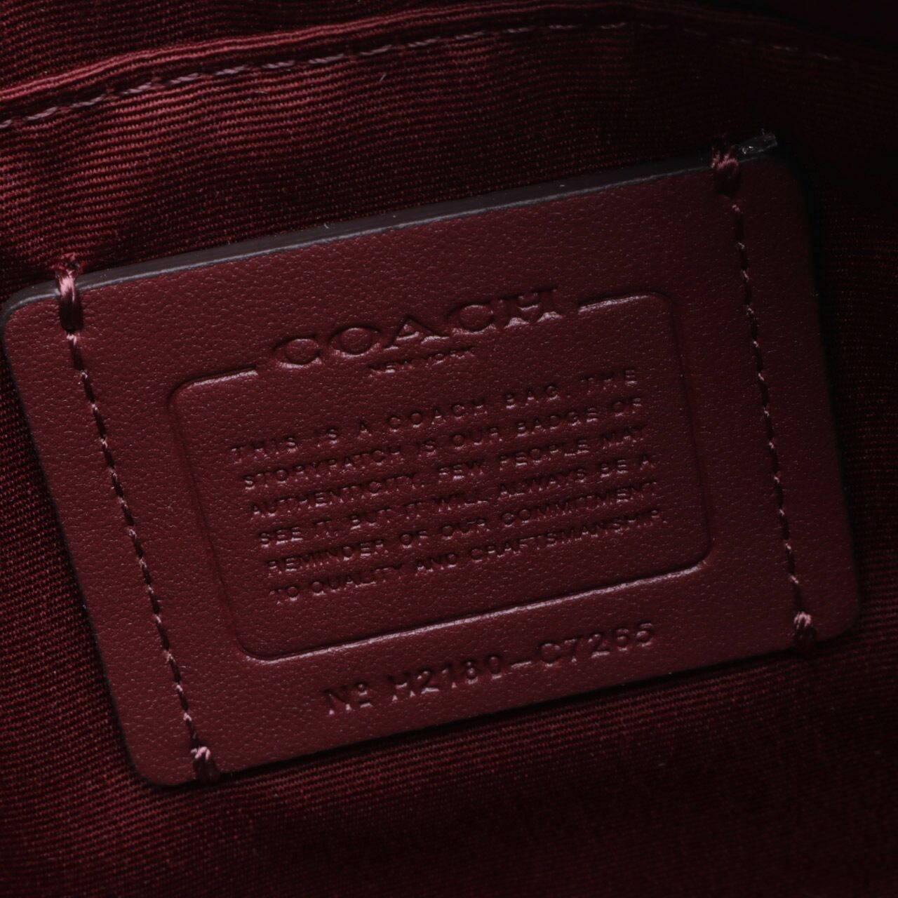 Coach Pebbled Leather Red Jes Baguette Bag