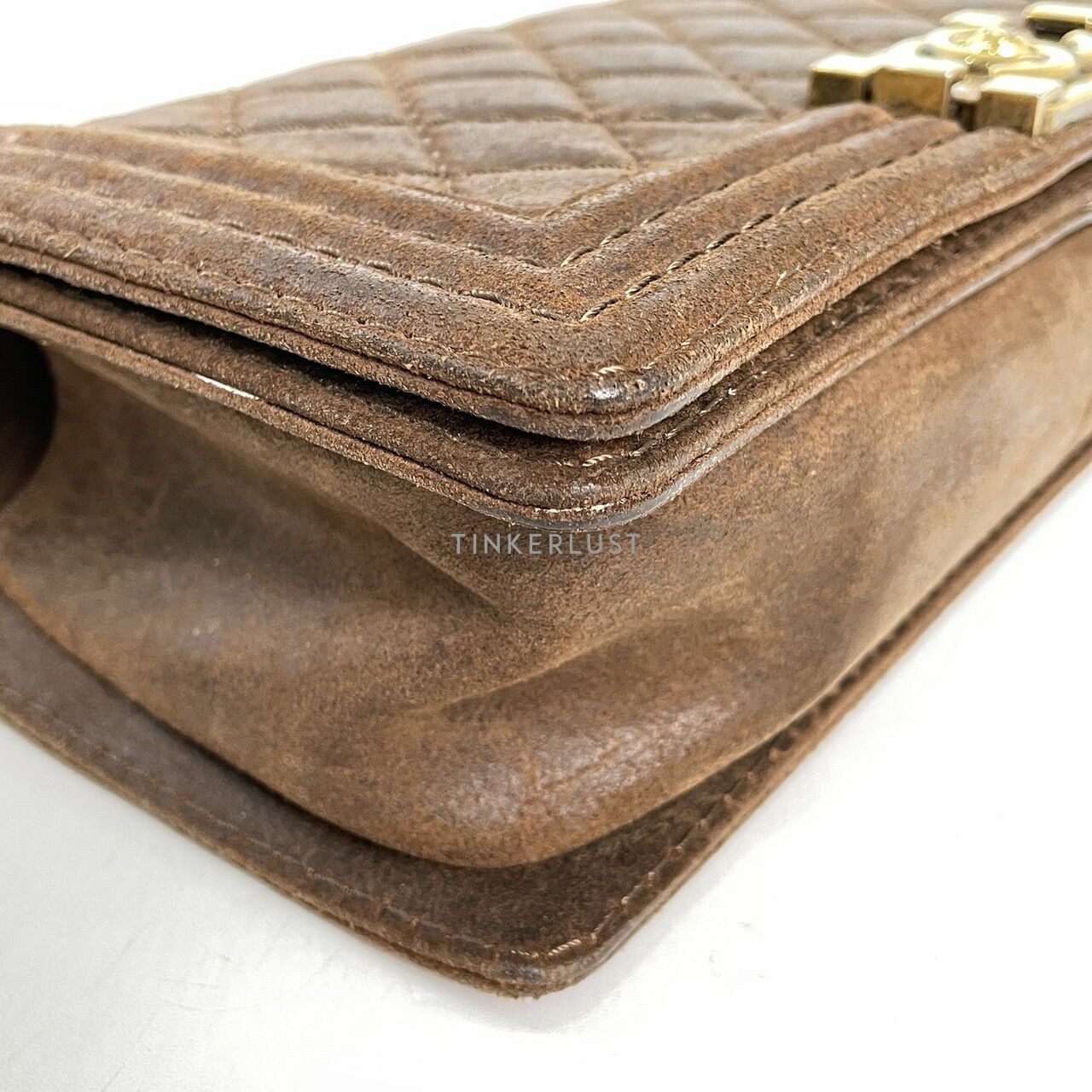 Chanel Boy Brown Distressed Medium Shoulder Bag #18