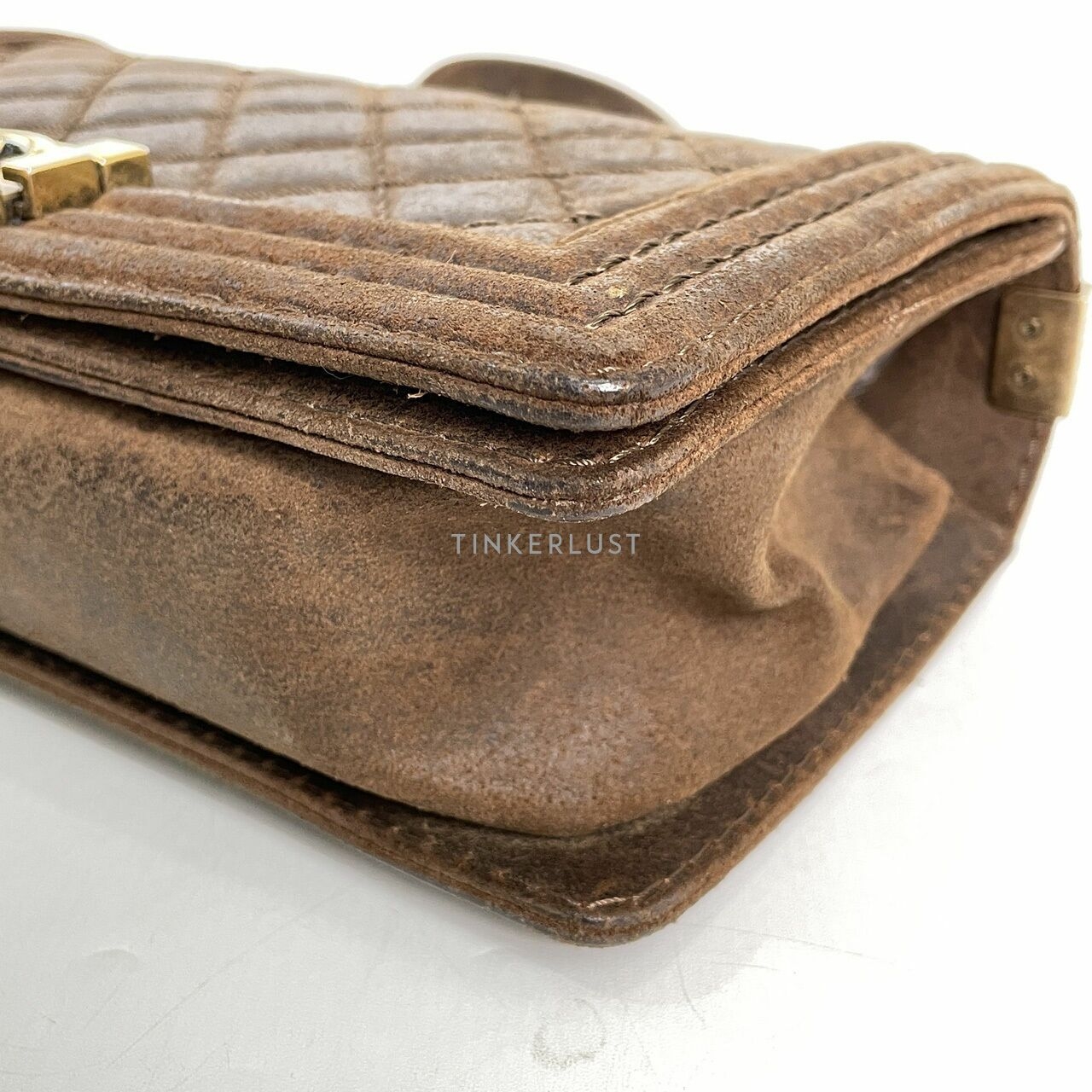 Chanel Boy Brown Distressed Medium Shoulder Bag #18