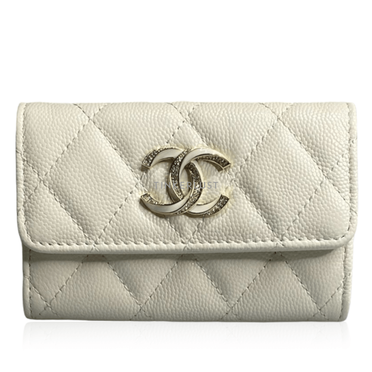 Chanel Plain Leather Logo Coin Cases Wallet