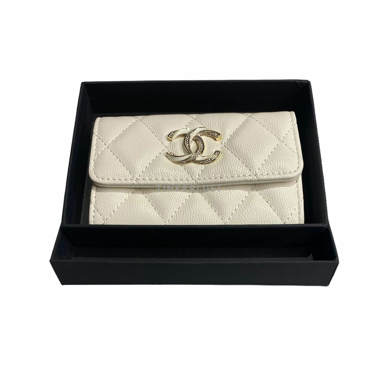 Chanel Plain Leather Logo Coin Cases Wallet