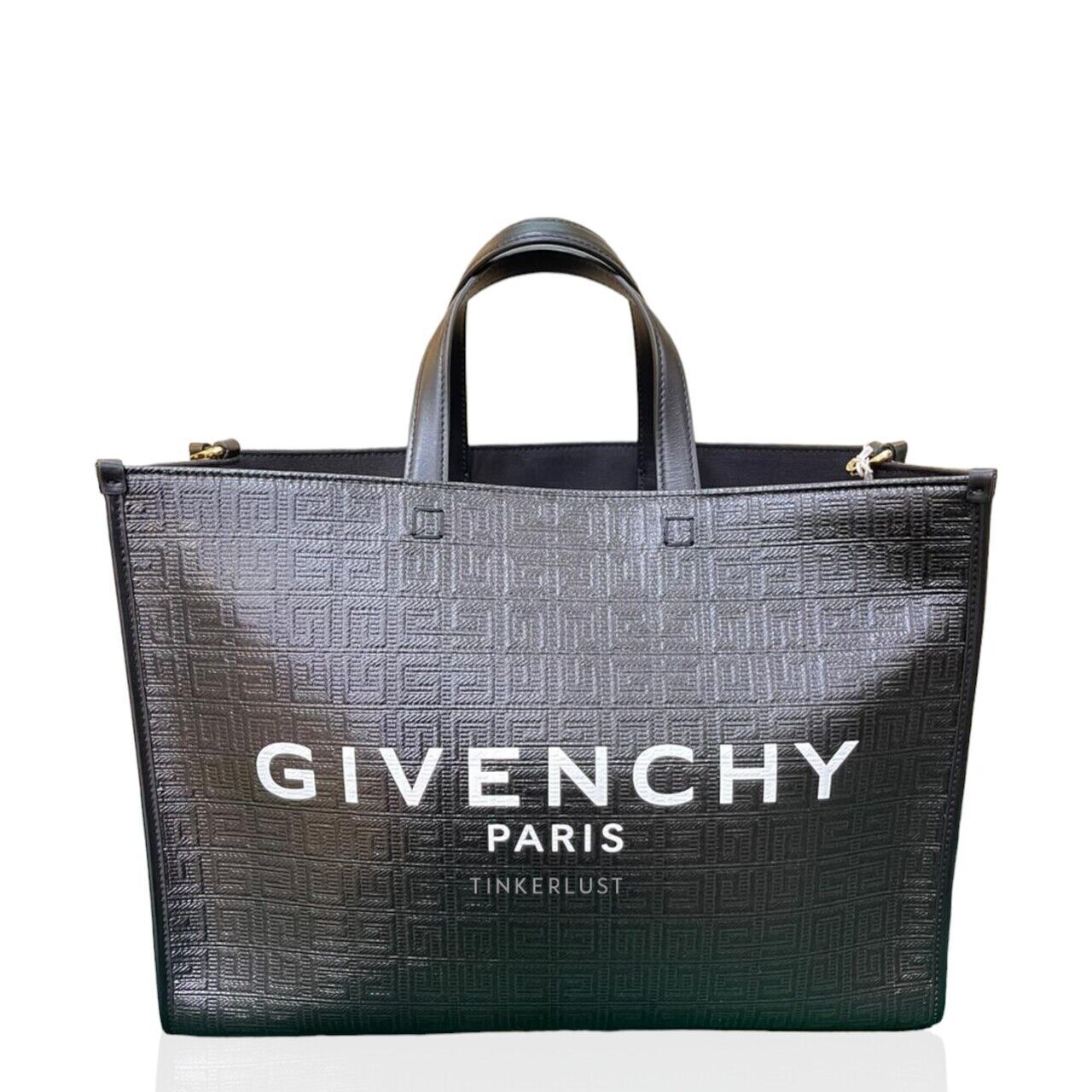 Givenchy GG Embossed Black Leather GHW 2022 Totebag