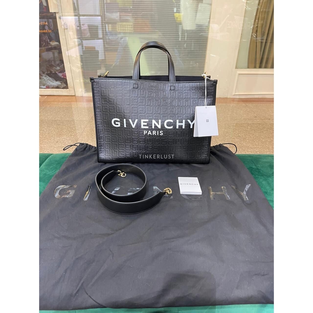 Givenchy GG Embossed Black Leather GHW 2022 Totebag